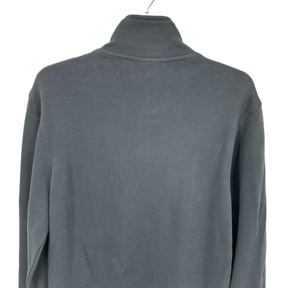 Lacoste Mens 1/4 Zip Pullover Sweater Size 6 XL Dark Blue Knit Cotton Mock Neck - Picture 14 of 15